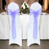 MDS Pack of 300 PCS Organza Chair Sashes Wider Dining Chair Bows Ribbon Tie Back for Wedding Party Birthday Bridal Shower Reception Event Banquet Home Chair Cover Decoration - Lavender view 2