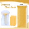 MDS Pack of 250 PCS Organza Chair Sashes Wider Dining Chair Bows Ribbon Tie Back for Wedding Party Birthday Bridal Shower Reception Event Banquet Home Chair Cover Decoration - Gold view 3