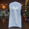 MDS Pack of 200 PCS Organza Chair Sashes Wider Dining Chair Bows Ribbon Tie Back for Wedding Party Birthday Bridal Shower Reception Event Banquet Home Chair Cover Decoration - Ivory view 1