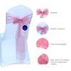 MDS Pack of 200 PCS Organza Chair Sashes Wider Dining Chair Bows Ribbon Tie Back for Wedding Party Birthday Bridal Shower Reception Event Banquet Home Chair Cover Decoration - Dusty Pink view 2