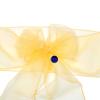 MDS Pack of 200 PCS Organza Chair Sashes Wider Dining Chair Bows Ribbon Tie Back for Wedding Party Birthday Bridal Shower Reception Event Banquet Home Chair Cover Decoration - Gold view 4