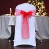MDS Pack of 200 PCS Organza Chair Sashes Wider Dining Chair Bows Ribbon Tie Back for Wedding Party Birthday Bridal Shower Reception Event Banquet Home Chair Cover Decoration - Red view 1