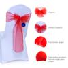 MDS Pack of 200 PCS Organza Chair Sashes Wider Dining Chair Bows Ribbon Tie Back for Wedding Party Birthday Bridal Shower Reception Event Banquet Home Chair Cover Decoration - Red view 2