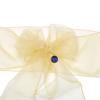 MDS Pack of 200 PCS Organza Chair Sashes Wider Dining Chair Bows Ribbon Tie Back for Wedding Party Birthday Bridal Shower Reception Event Banquet Home Chair Cover Decoration - Beige view 4