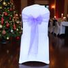 MDS Pack of 200 PCS Organza Chair Sashes Wider Dining Chair Bows Ribbon Tie Back for Wedding Party Birthday Bridal Shower Reception Event Banquet Home Chair Cover Decoration - Lavender view 1