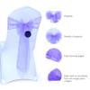 MDS Pack of 200 PCS Organza Chair Sashes Wider Dining Chair Bows Ribbon Tie Back for Wedding Party Birthday Bridal Shower Reception Event Banquet Home Chair Cover Decoration - Lavender view 2
