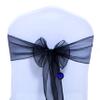 MDS Pack of 200 PCS Organza Chair Sashes Wider Dining Chair Bows Ribbon Tie Back for Wedding Party Birthday Bridal Shower Reception Event Banquet Home Chair Cover Decoration - Black view 3