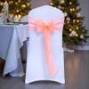 MDS Pack of 200 PCS Organza Chair Sashes Wider Dining Chair Bows Ribbon Tie Back for Wedding Party Birthday Bridal Shower Reception Event Banquet Home Chair Cover Decoration - Light Orange view 1