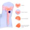 MDS Pack of 200 PCS Organza Chair Sashes Wider Dining Chair Bows Ribbon Tie Back for Wedding Party Birthday Bridal Shower Reception Event Banquet Home Chair Cover Decoration - Light Orange view 2