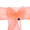 MDS Pack of 200 PCS Organza Chair Sashes Wider Dining Chair Bows Ribbon Tie Back for Wedding Party Birthday Bridal Shower Reception Event Banquet Home Chair Cover Decoration - Light Orange view 4