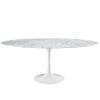 America Luxury - Tables Modern Urban Contemporary Artificial Marble Dining Table, White Steel view 1