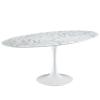 America Luxury - Tables Modern Urban Contemporary Artificial Marble Dining Table, White Steel view 2