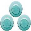 Aderia F-49894 Glass Plate, Green, Maximum 11.0 x 0.8 inches (28 x 2.1 cm), Plate, Plaid Pattern, Set of 3, Made in Japan view 1