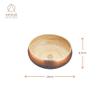 Artes Large Wooden Fruit Bowl/Serving Bowl, 26 cm (10") - Copper Finish view 2