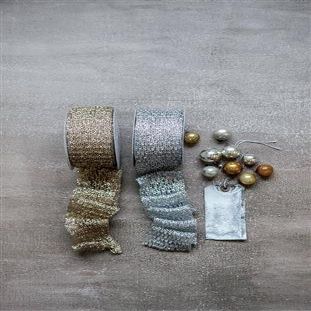 2-1/2"w Mesh Ribbon (Gold)
