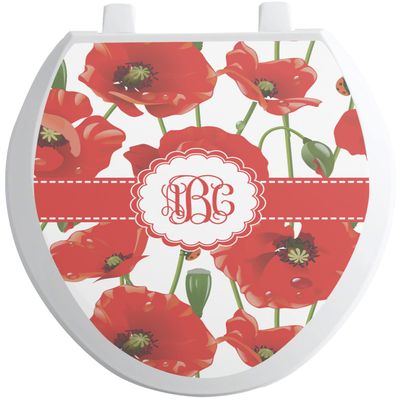 YouCustomizeIt Personalized Poppies Toilet Seat Decal - Elongated