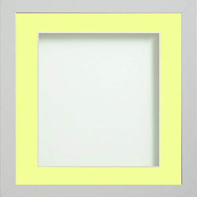 Frame Company Allington White 8x6 inch Frame with Lemon Bon Bon Mount for Image 6x4 inch