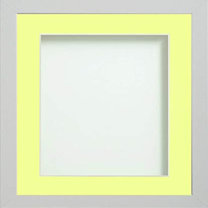 Frame Company Allington White 8x6 inch Frame with Lemon Bon Bon Mount for Image 6x4 inch