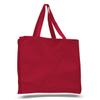 (12 Pack) 1 Dozen- Wholesale Heavy Canvas Tote Bags with Full Gusset (Red) view 1