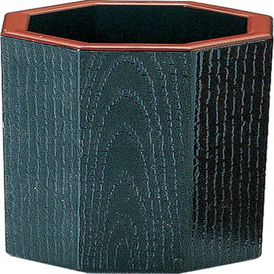 Fukui Craft 3-1474-1 Toothpick Holder, Octagonal Wood Grain Toothpick Holder, Black Tenshu, Made in Japan