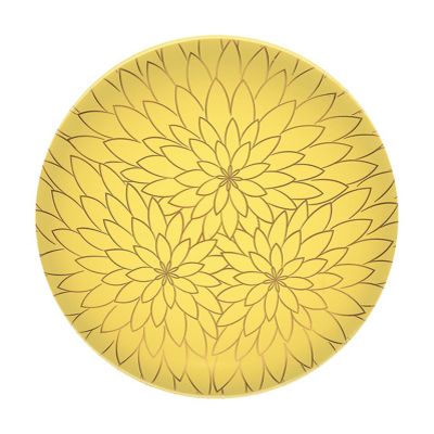 15 cm Rotation Sushi Plate A Heat-resistant ABS Owner Yellow and Gold Flower Ta