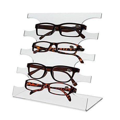 SOURCEONE.ORG Deluxe Tier Clear Acrylic Sunglasses Eyeglasses Display Stand Holder