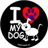 Collie Oval Dog Magnet for Cars (and fridges too!). Includes bonus I Love My Dog decal. view 2