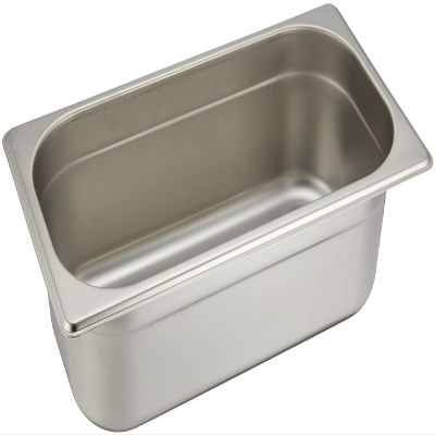 Endoshoji TKG AHTA020 Stainless Steel Hotel Pan, 1/3 Size, 12.8 x 6.9 x Height 3.9 inches (325 x 176 x 100 mm), Uses 18-8 Stainless Steel with Excellent Durability and Corrosion Resistance, Convenient