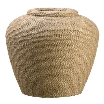 17" Rope Vase Beige (pack of 2)