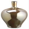 16.7" Hx13.9 D Ceramic Vase Gold view 1