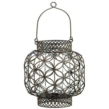 10.75"Hx7.8" Metal Filigree Candleholder Brown (pack of 2)