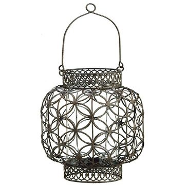 10.75"Hx7.8" Metal Filigree Candleholder Brown (pack of 2)