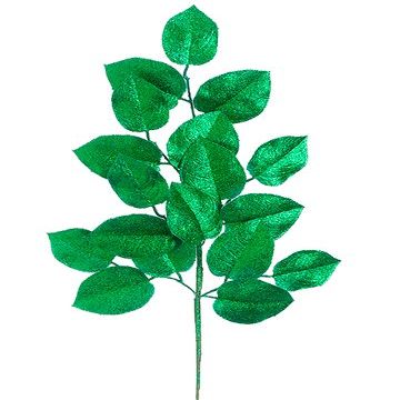 Arcadia Silk Plantation 20" Glittered Lemon Leaf Spray Emerald Green (Pack of 24)