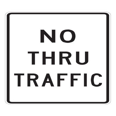 Municipal Supply & Sign Co No Thru Traffic - 12 x 18 Parking Lot Sign - Oralite High Intensity Prismatic Reflective Sheeting - A Real Sign - 10 Year Warranty.