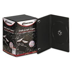 (6 Pack Value Bundle) IVR72810 Standard DVD Case, Black, 10/Pack