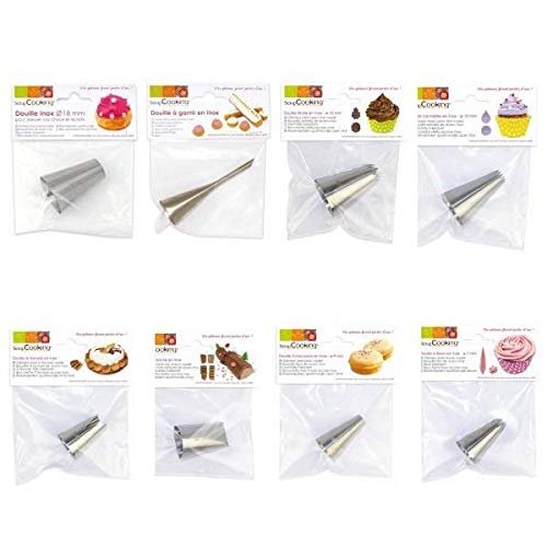 Kit 8 pastry nozzles
