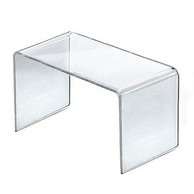 Azar Displays 515336 8" W x 4" D x 4.5" H Acrylic Riser (4 Pack)