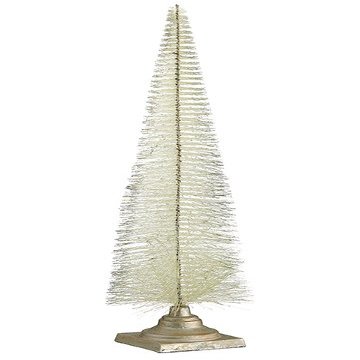 36" Glittered Bottlebrush Pine Tree (pack of 2)