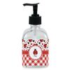 YouCustomizeIt Personalized Ladybugs & Gingham Glass Soap & Lotion Bottle - Single Bottle view 1