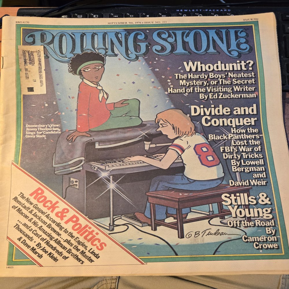 Gary Trudeau (Doonesbury) - Rolling Stone Magazine - #221 - September 9, 1976