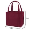 (12 Pack) Set of 12 Reusable Grocery Shopping Tote Bag (Maroon) view 2