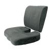 Bookishbunny 2pc Memory Foam Seat Chair Waist Lumbar Back Support Cushion Pillow Car Office Home (Gray) view 1
