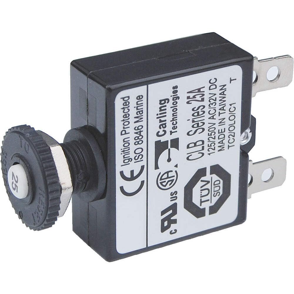 Blue Sea - 7058-BSS Circuit Breaker Push Button QC 25A (1EA)