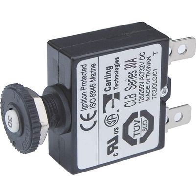Blue Sea - 7059-BSS Circuit Breaker Push Button QC 30A (10EA)