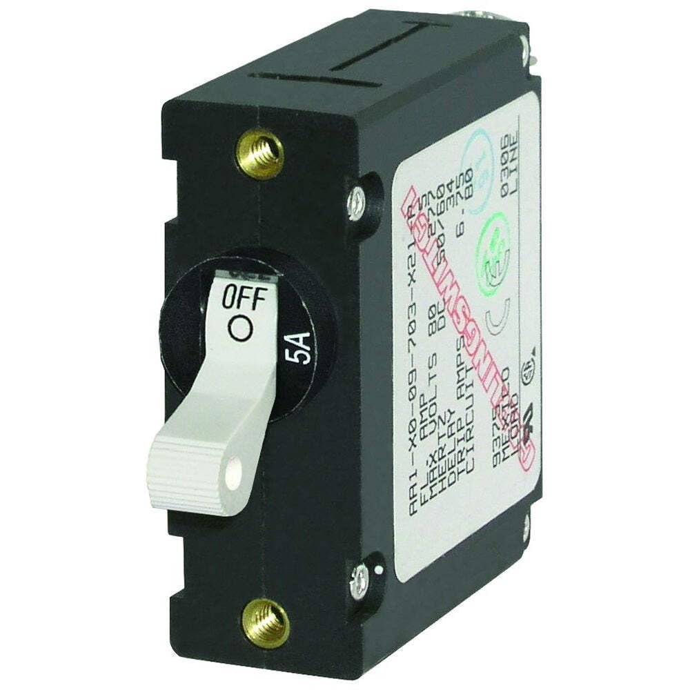 Blue Sea - 7202-BSS Circuit Breaker AA1Toggle 5A Wht (10EA)