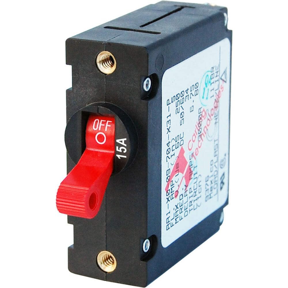 Blue Sea - 7209-BSS Circuit Breaker AA1Toggle 15A Red (1EA)