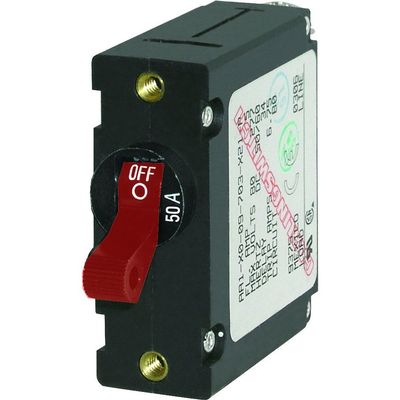 Blue Sea - 7229-BSS Circuit Breaker AA1Toggle 50A Red (10EA)