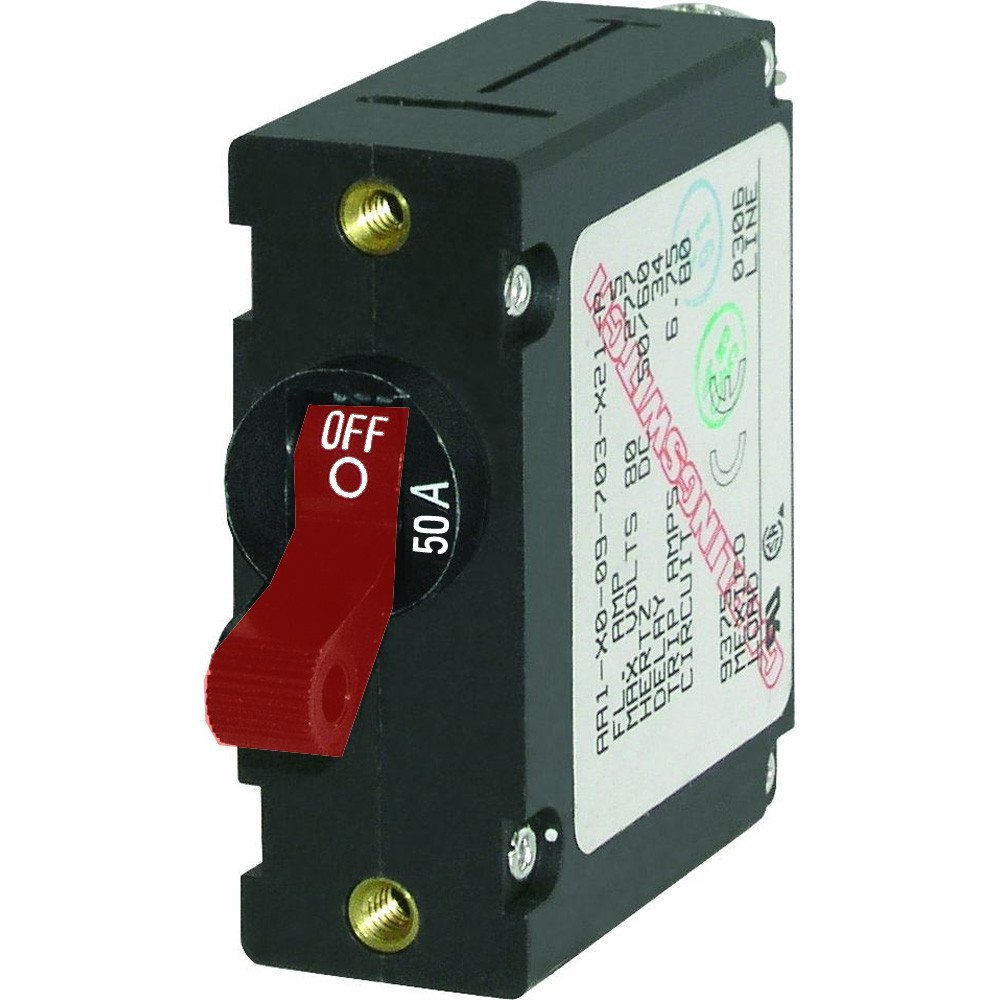 Blue Sea - 7229-BSS Circuit Breaker AA1Toggle 50A Red (10EA)