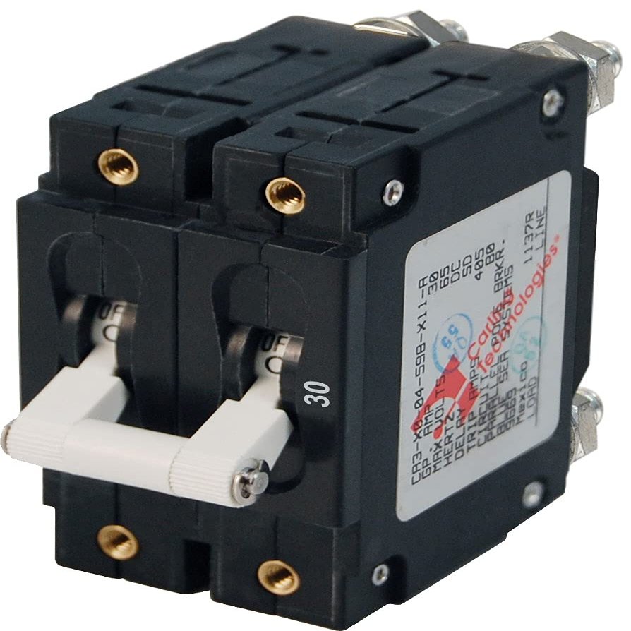 Blue Sea - 7365-BSS Circuit Breaker CA2Toggle 30A Wht (1EA)