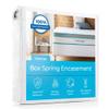 Linenspa Box Spring Encasement Twin XL Size Box Spring Cover Zippered and Waterproof Protector, Complete Protection White view 1